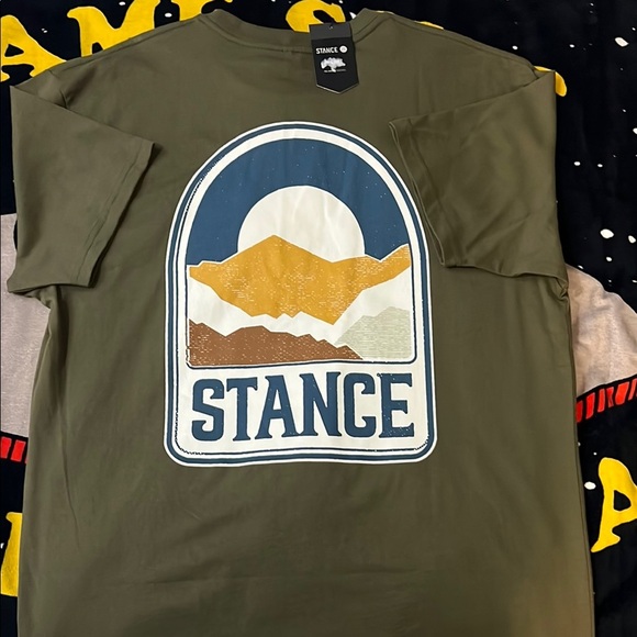 Stance Green Short Sleeve Tee with Classic Crew Neck - Picture 5 of 6